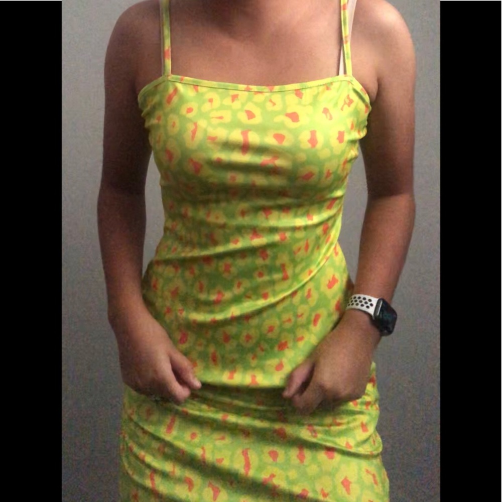 neon bodycon shein dress